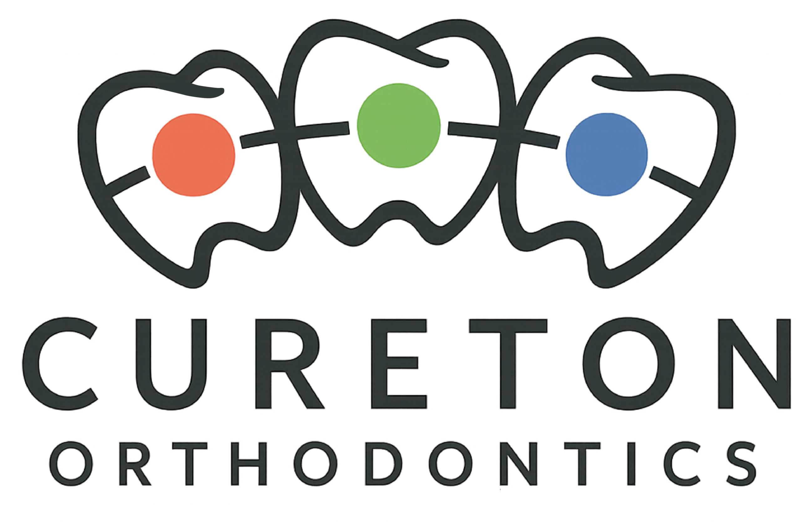 Modern Logo for Cureton Orthodontics (white teeth)